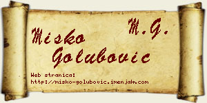 Miško Golubović vizit kartica
